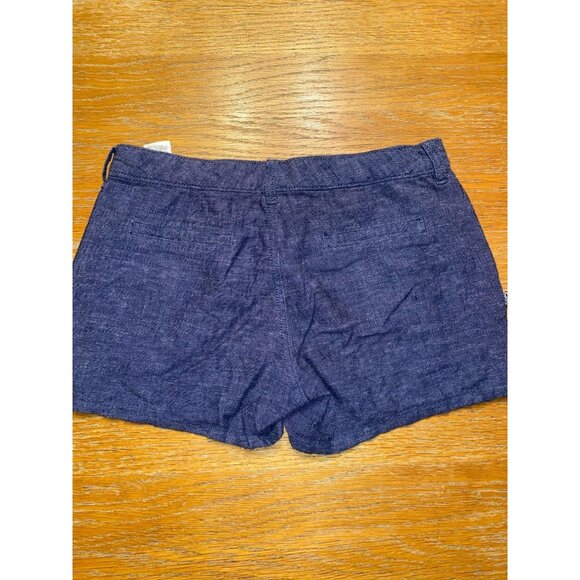 Old Navy Girls Navy Blue Linen Blend Embroidered Shorts Size 14 - Picture 4 of 4